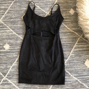 Black Shimmer Mini Dress